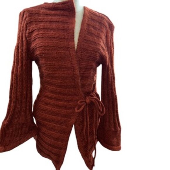 Rust Cardigan Sweater Maililli FRANCE paris M FALL - Picture 1 of 7
